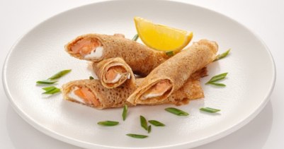 Блины с семгой