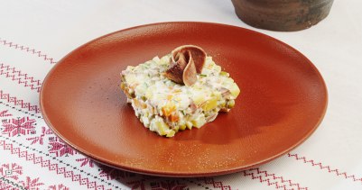 Оливье с языком